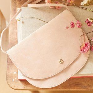 Sezane Ernest clutch in Blush Nude NWOT
